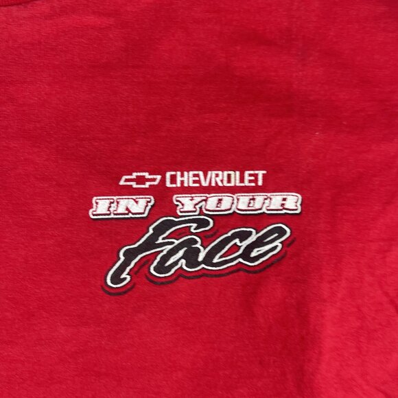 Chevy in Your Face Vintage Red T-shirt size XL '66 Nova Double Sided Chevrolet - Picture 8 of 16